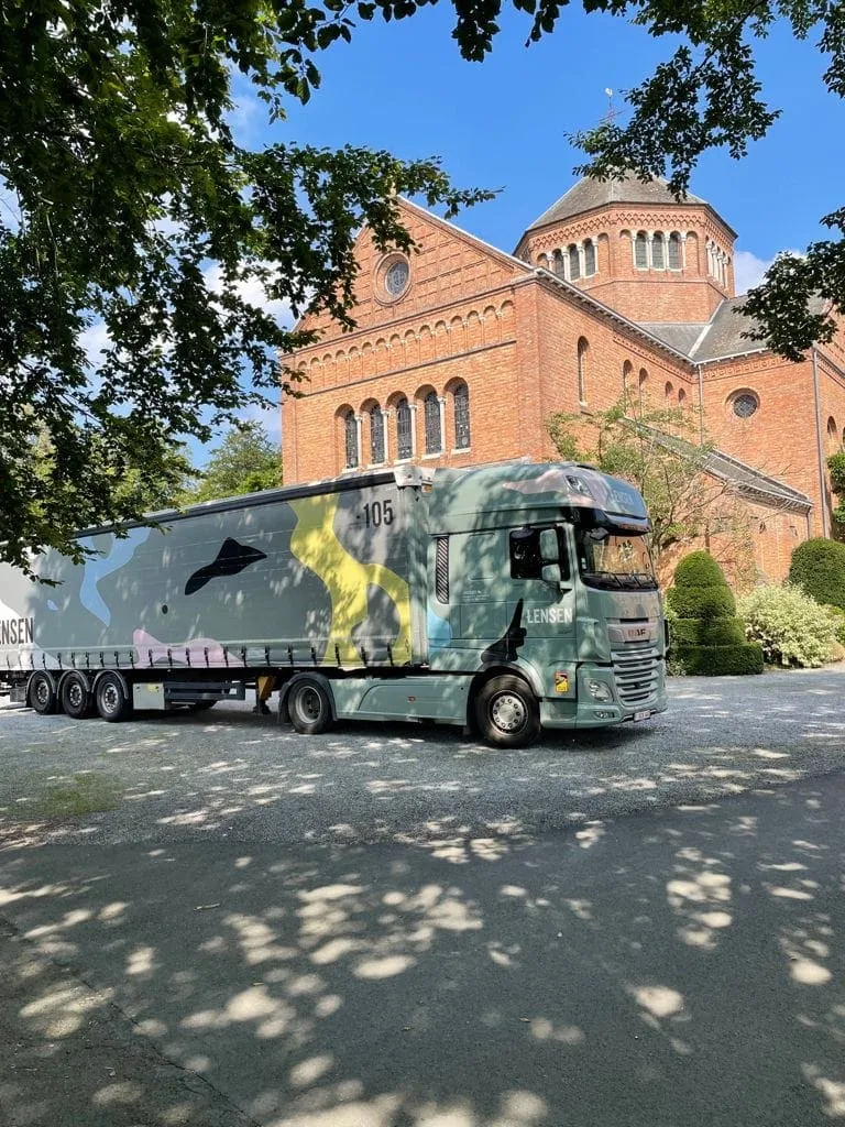 Lensen Transport truck for church