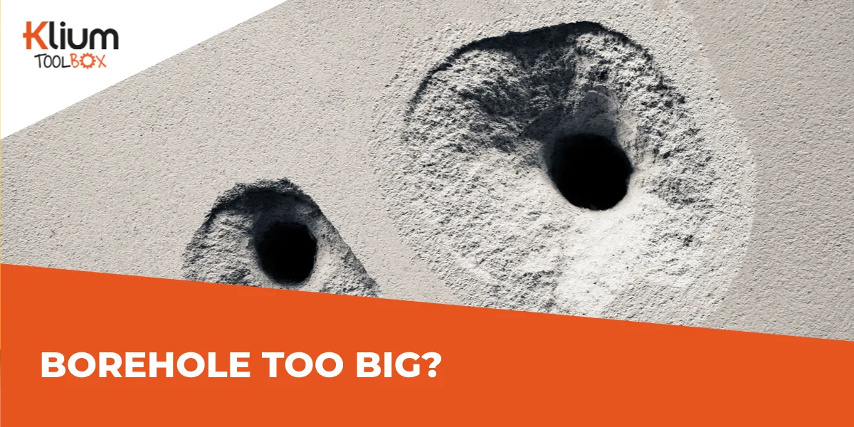 Fixing an oversized borehole