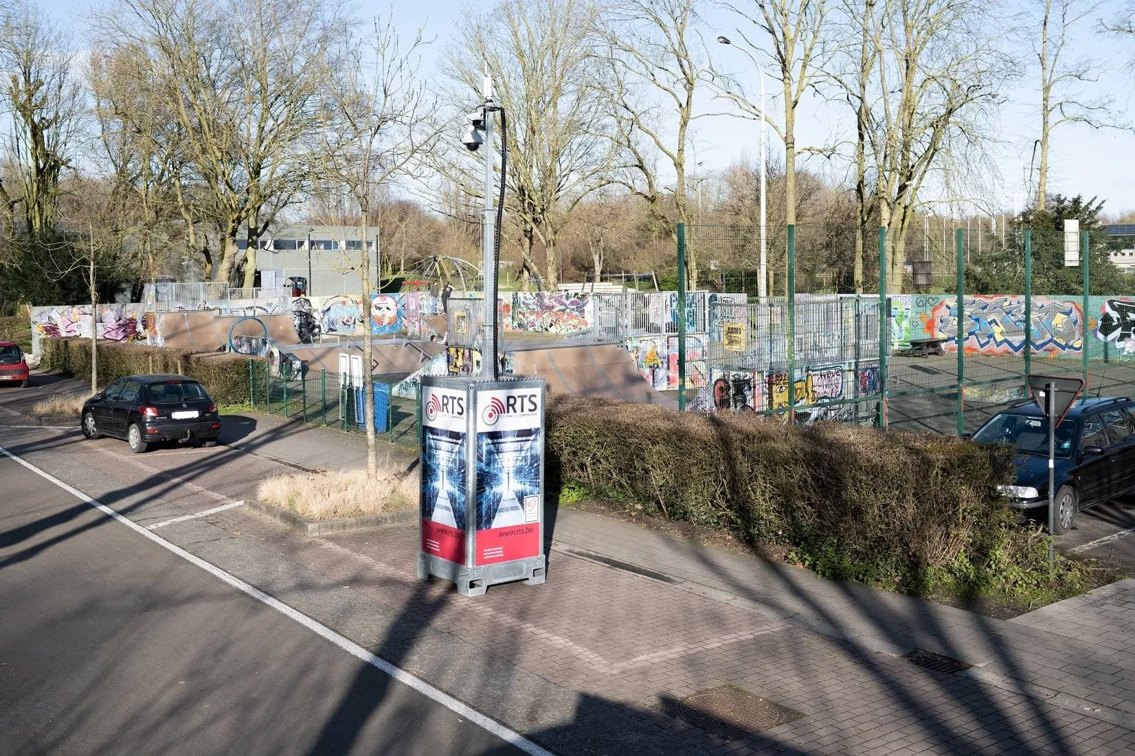 Een mobiele box van RTS