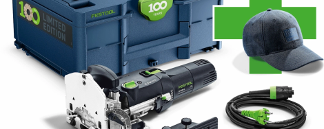 100 jaar Festool: Domino deuvelfrees + systainer voor een actieprijs