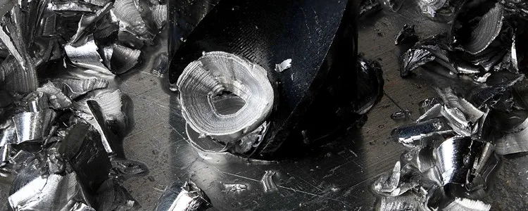 drill hole in steel