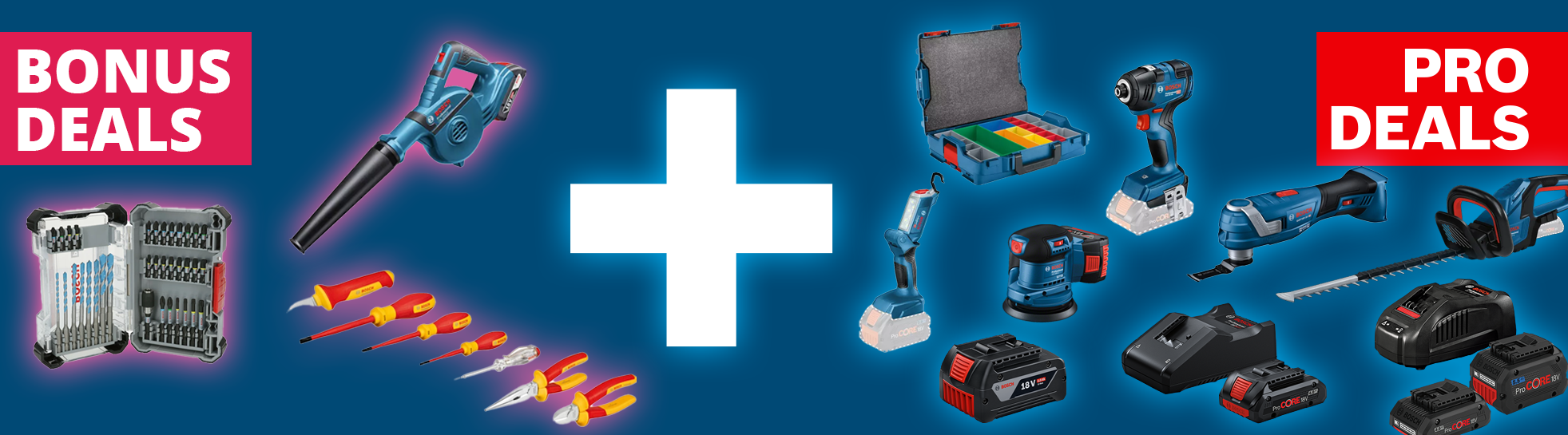 Bosch PRODEALS & KLIUM BONUS DEALS 2026 - Koop Bosch Professional 18V gereedschap en ontvang een dubbele cadeau!