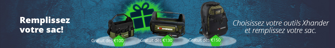 XHANDER - Remplissez votre sac à outils GRATUIT ! Remplissez votre sac à outils XHANDER GRATUIT !